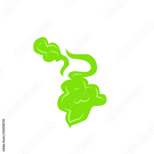 comic green fart cloud
