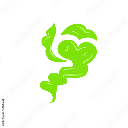 comic green fart cloud