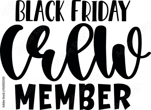 Black friday crew member SVG