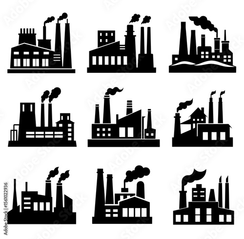 Industrial plant Art silhouette