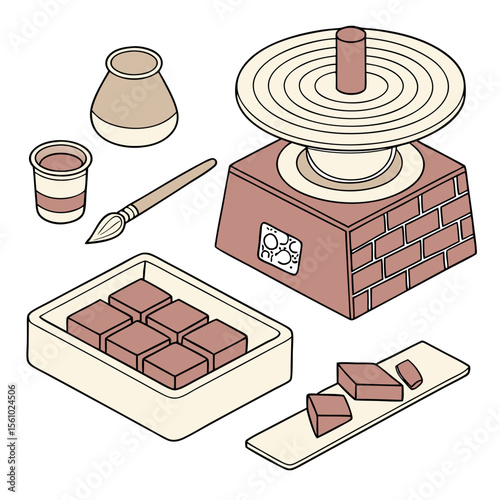 Pottery tools and materials clay pottery wheel