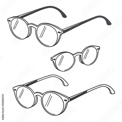 Eyewear collection round lens spectacles glasses reading glasses