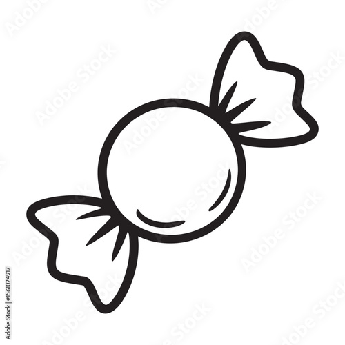 Whimsical Candy Illustration A Sweet Treat Depicted in a Simple Yet Charming Style Perfect for Various Creative Projects