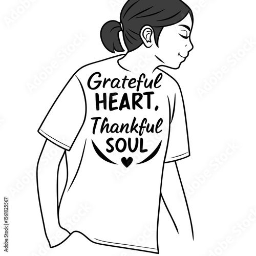 Grateful heart thankful soul t shirt design vector
