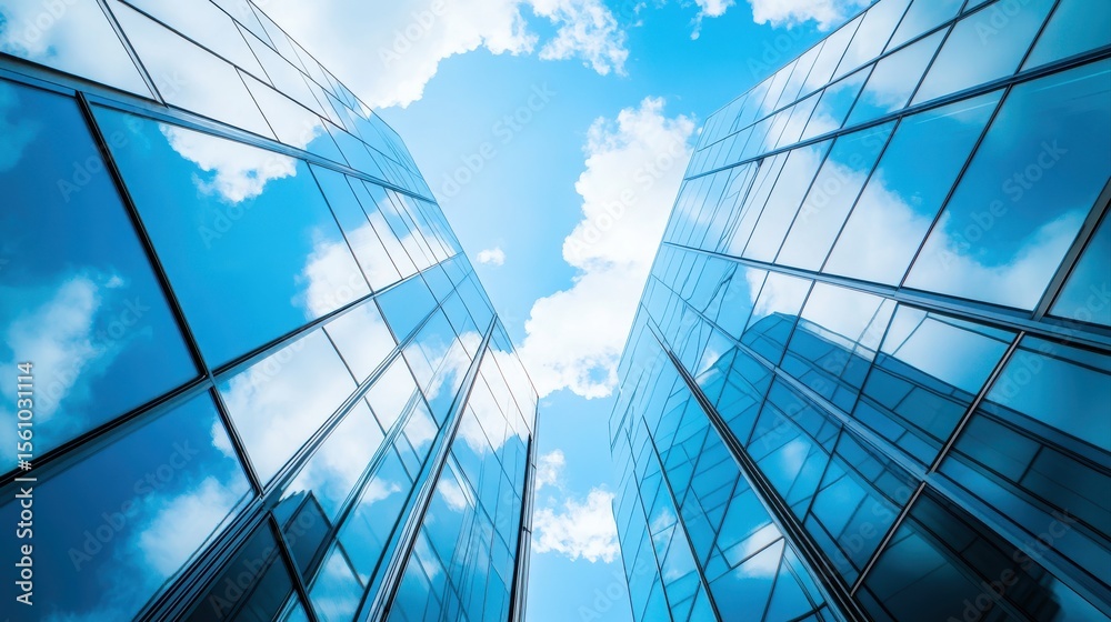 Economics, banking, business and finance concept.A fragment of a modern office building in the capital .glass buildings with cloudy blue sky background .modern office building Economics, banking, business and finance concept.A fragment of a modern office building in the capital .glass buildings with cloudy blue sky background .modern office building