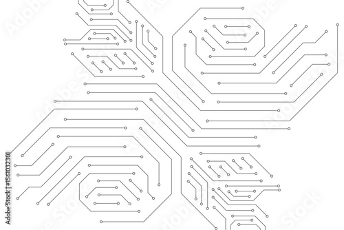 Abstract digital background with technology circuit board texture. Electronic motherboard illustration. Communication and engineering concept. Vector illustration
