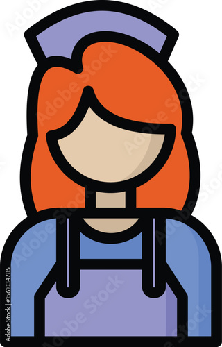 Maid service color icon