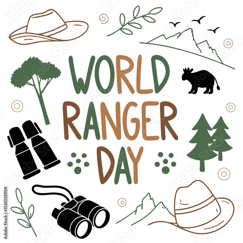 WORLD RANGER DAY vector illustration