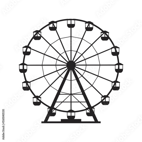 Majestic Black Ferris Wheel: Iconic Amusement Park Attraction

