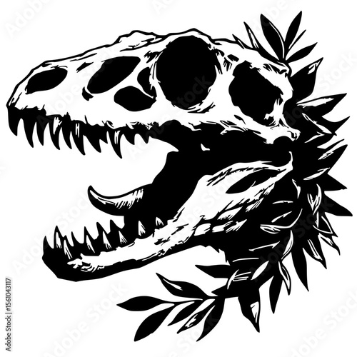 Reptile skull silhouette