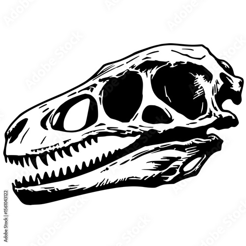 Reptile skull silhouette