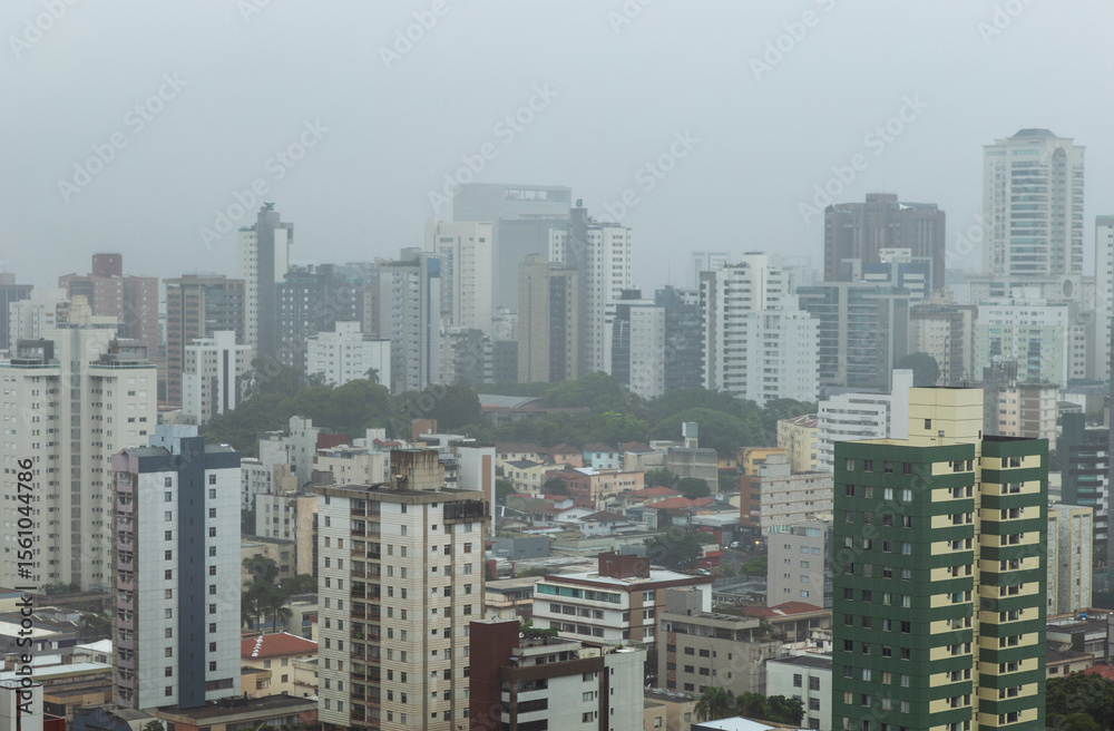 Naklejka premium View of the city of Belo Horizonte, from the Gutierrez neighborhood, state of Minas Gerais, Brazil