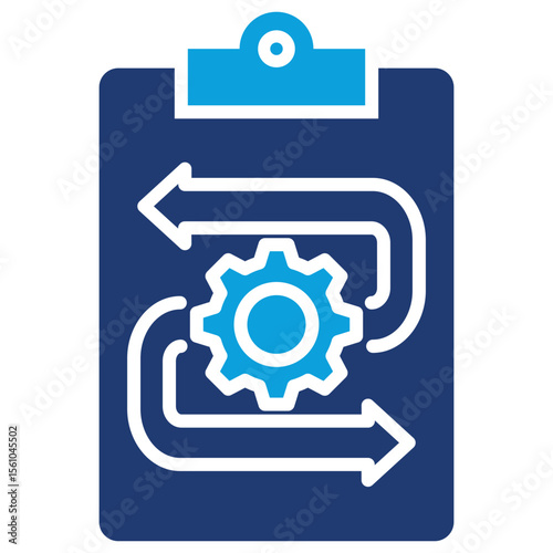 Recovery Plan Flat Blue Icon