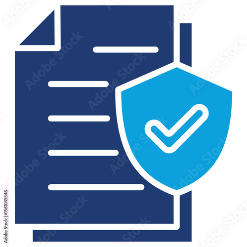 Data Protection Flat Blue Icon