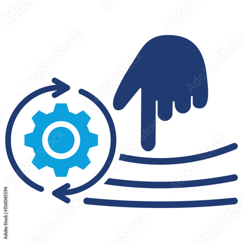 Resilient System Flat Blue Icon