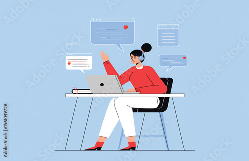 Friendly Online Customer Service Agent Providing Support