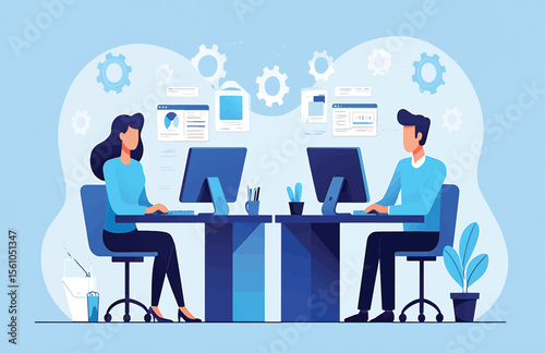 Collaborative Teamwork Boosting Productivity with Efficient Workflow