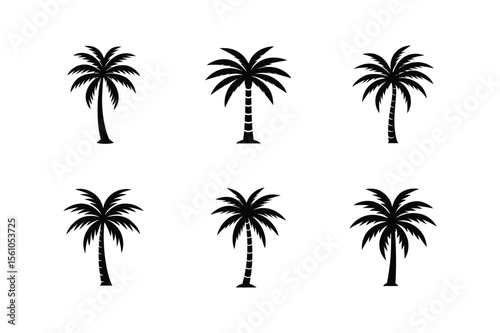 palm tree icon silhouette vector illustration