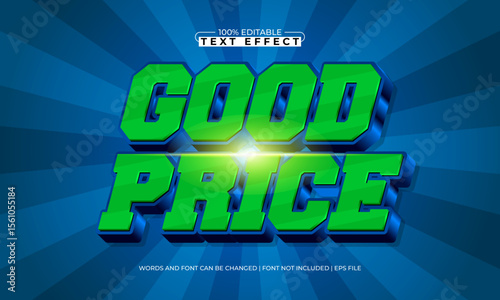 good price editable text effect with a discount and offer text style