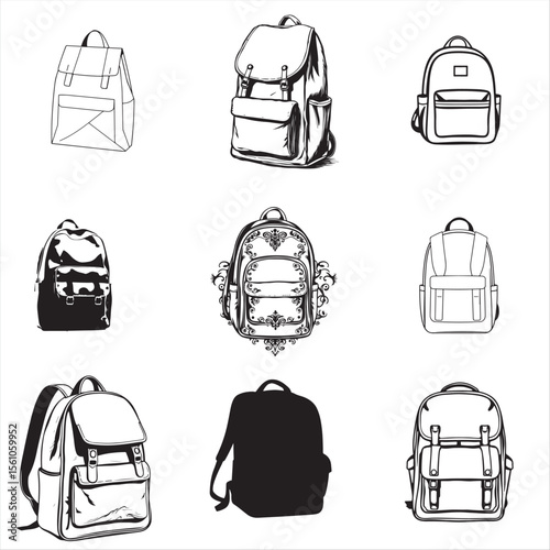 set of school bags bundle pack collection 