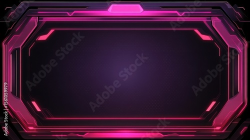 Glowing Themed Streaming Overlay with Smooth Frame and Effects