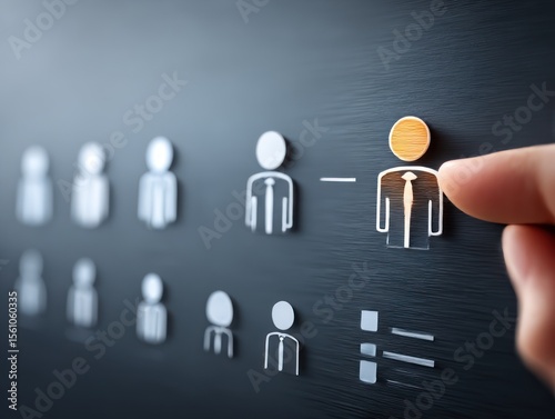 Hand selecting a person from a group (1)