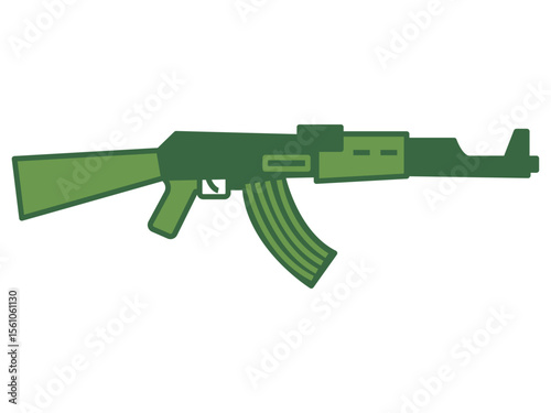 Rifle gun vector icon. Military and war vector illustration symbol. Flat vector icon.