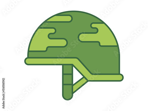 Mlitary helmet vector icon. Military and war vector illustration symbol. Flat vector icon.