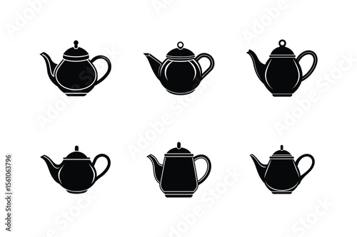 teapot silhouette vector illustration