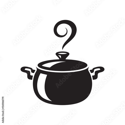 Whimsical Pot of Culinary Delights Steaming with Mystery A Cartoon Illustration Evoking Warmth and Delicious Anticipation of Comfort Food