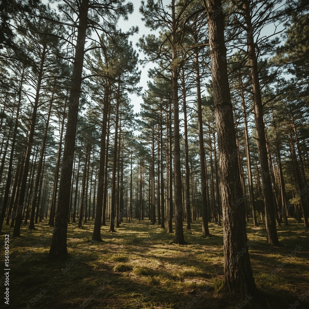 Obraz premium forest in autumn, Generative AI 