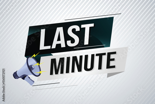 last minute word concept vector illustration with lines 3d style for social media landing page, template, ui, web, mobile app, poster, banner, flyer, background, gift card, coupon, label, wallpaper 