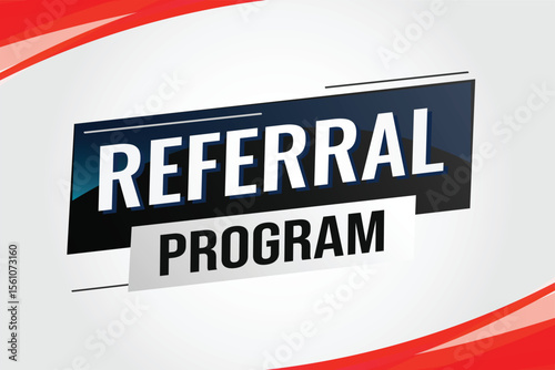 referral program word concept vector illustration with lines modern futuristic 3d style for landing page template ui web mobile app poster banner flyer background gift card coupon label wallpaper 