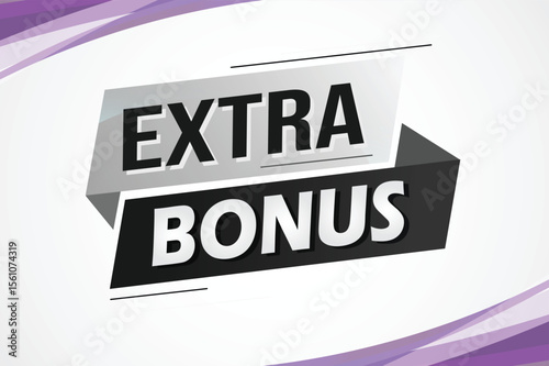 extra bonus word concept vector illustration with lines 3d style for social media landing page, template, ui, web, mobile app, poster, banner, flyer, background, gift card, coupon, label, wallpaper 