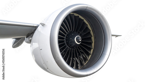 Jet engine for airplanes Isolated on Transparent or White Background