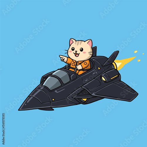 A cartoon cat in superhero pose with a cape and confident smile.