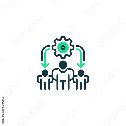 Delegation line icon. Universal creative premium symbol. Vector sign icon logo template. Vector illustration