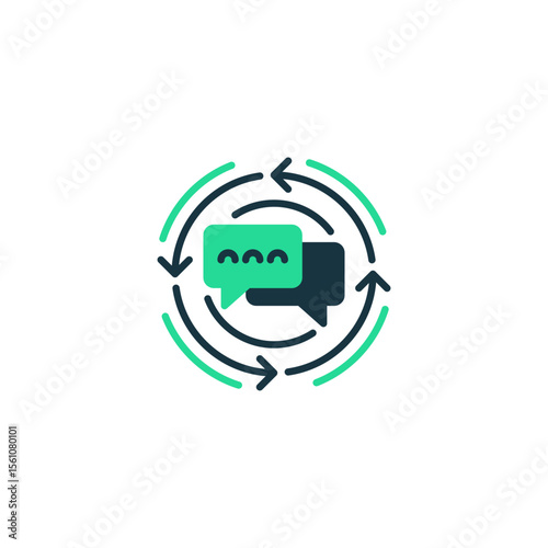 Feedback Exchange line icon. Universal creative premium symbol. Vector sign icon logo template. Vector illustration