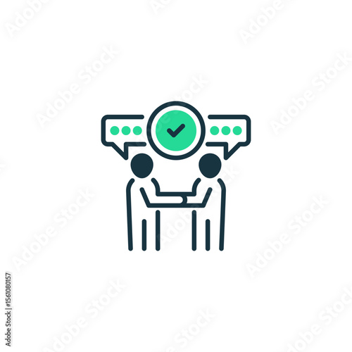 Conflict Resolution line icon. Universal creative premium symbol. Vector sign icon logo template. Vector illustration