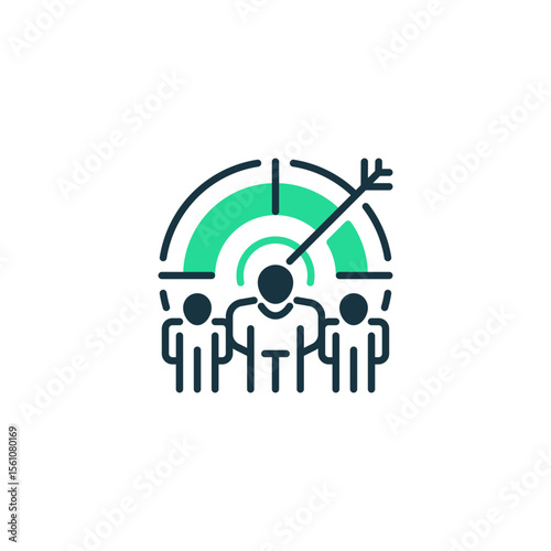 Shared Goals line icon. Universal creative premium symbol. Vector sign icon logo template. Vector illustration