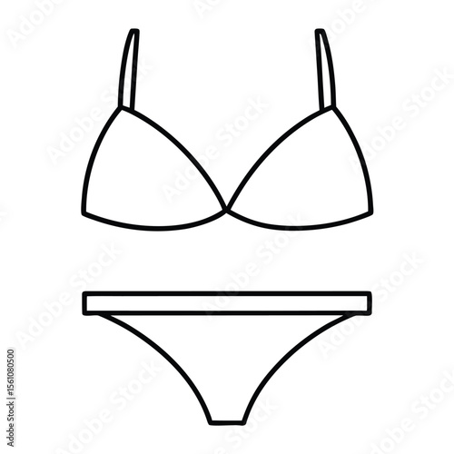 black bra and panties