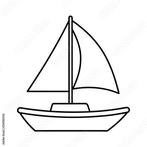 boat on a white background