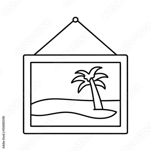 vector illustration of a tropical island