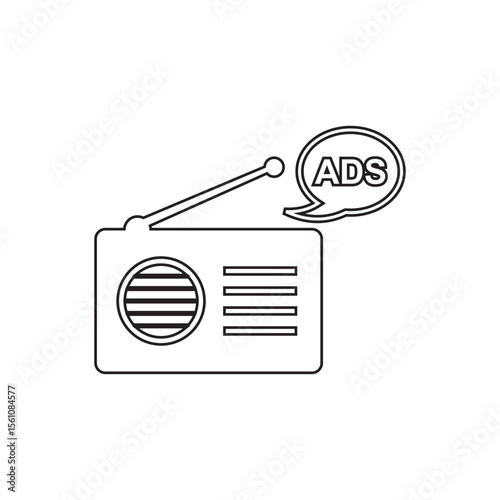 radio advertising icon , promotion icon vector