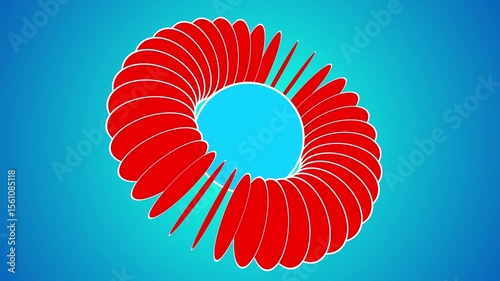 Cinematic Abstract Digital Rotating Ring Motion Graphic Loop