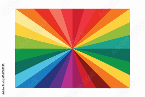 Vibrant Rainbow Sunburst A Colorful Spectrum of Hues