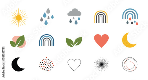 Nature's Palette A Celebration of Sun Rain Rainbows and the Tranquility of Moonlit Nights