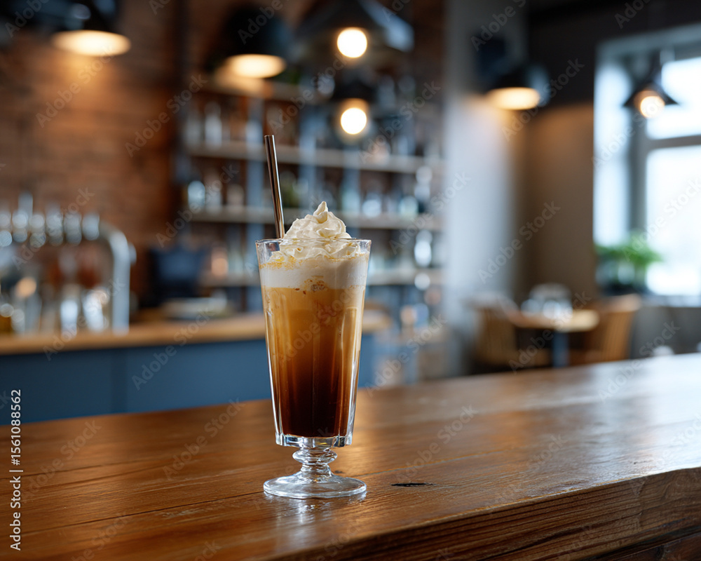 Delightful Layered Coffee with Whipped Cream Topping Delightful Layered Coffee with Whipped Cream Topping