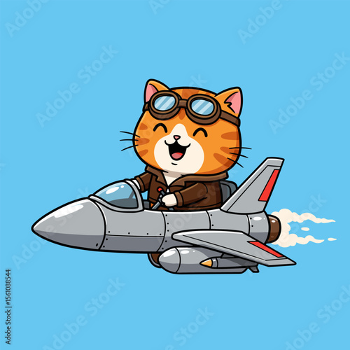 A cartoon cat sits calmly wearing a cozy scarf and winter hat, with a peaceful smile.
