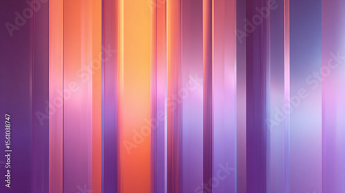 Abstract background of colorful vertical light bars in shades of orange, purple, and blue